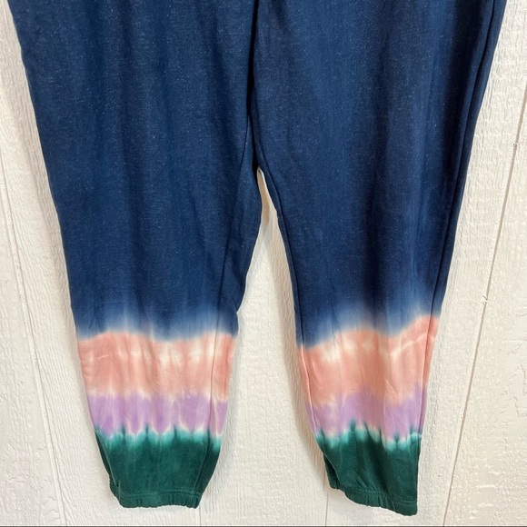 NEW Wildfox Blue Tie Dye Pull On Elastic Waist Jogger Pants Size XXL - Picture 4 of 11